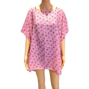 Nautical Themed Print Kaftan Beach Cover Up One Size NWOT